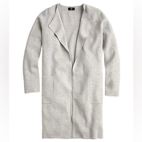 J. Crew Juliette Collarless Sweater Blazer in Heather Dove Gray Size Small NWT - Picture 3 of 11